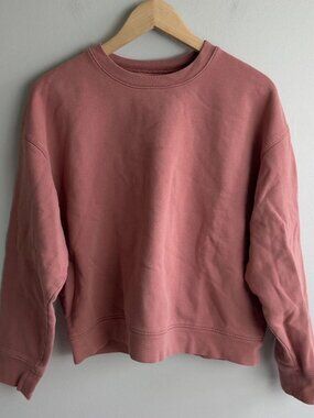 Girlfriend Collective Dusty Rose Recycled Organic Cotton Sweater Size XL Women’s